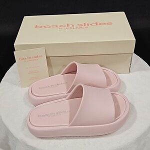 J SLIDES Soft Pink Eva Squish Beach Slides Women's NIB Size 8